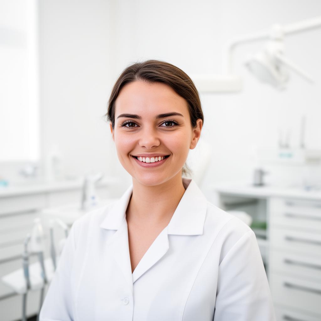 Dentista en consulta moderna